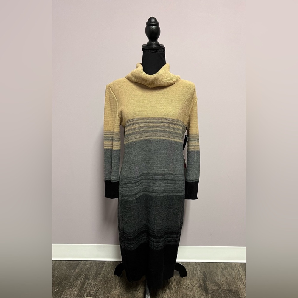 NWT Nina LEONARD Sweater DRESS Cowl NECK